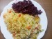 zeleninové rizoto s parmazánem a domácí červenou řepou